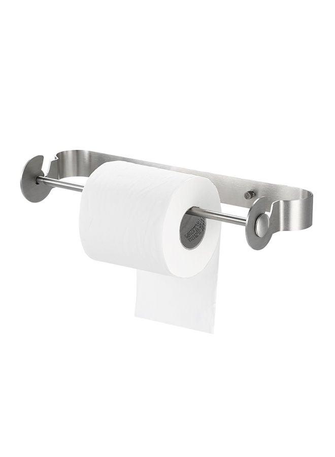 NIBEMINENT Wall Mount Horizontal Kitchen Paper Towel Holder Silver - Image 2
