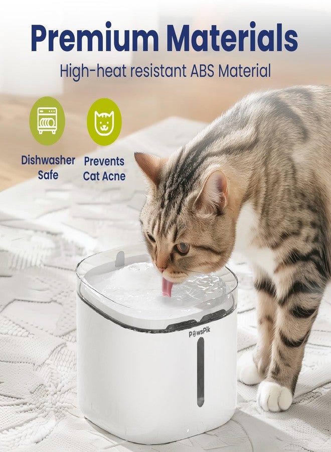 PawsPik NOVA-01 Wireless Cat Water Fountain, Rechargeable Cordless Cat Drinking Fountain with Water-Power Separation, Motion Sensor & Continuous Flow, Filtered Automatic Cat Water Dispenser, White - Image 5