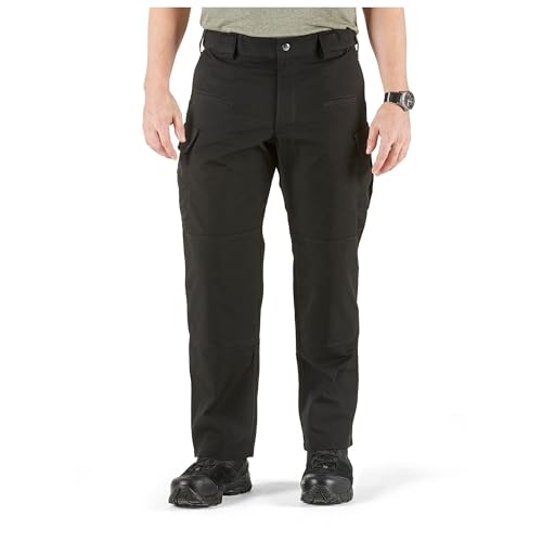 5.11 Tactical Pants for Men, Stryke Pant, Professional Cargo Pockets, Regular Fit for Work, Military & Law Enforcement, Black, 36W x 32L, Style 74369ABR - Image 1
