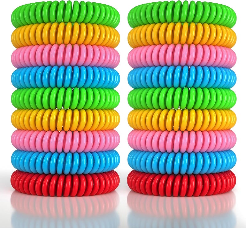 BuggyBands 18 Pack Mosquito Bracelets for Adults & Kids, DEET-Free Waterproof Bands, Individually Wrapped Repellent Wristbands - Image 1