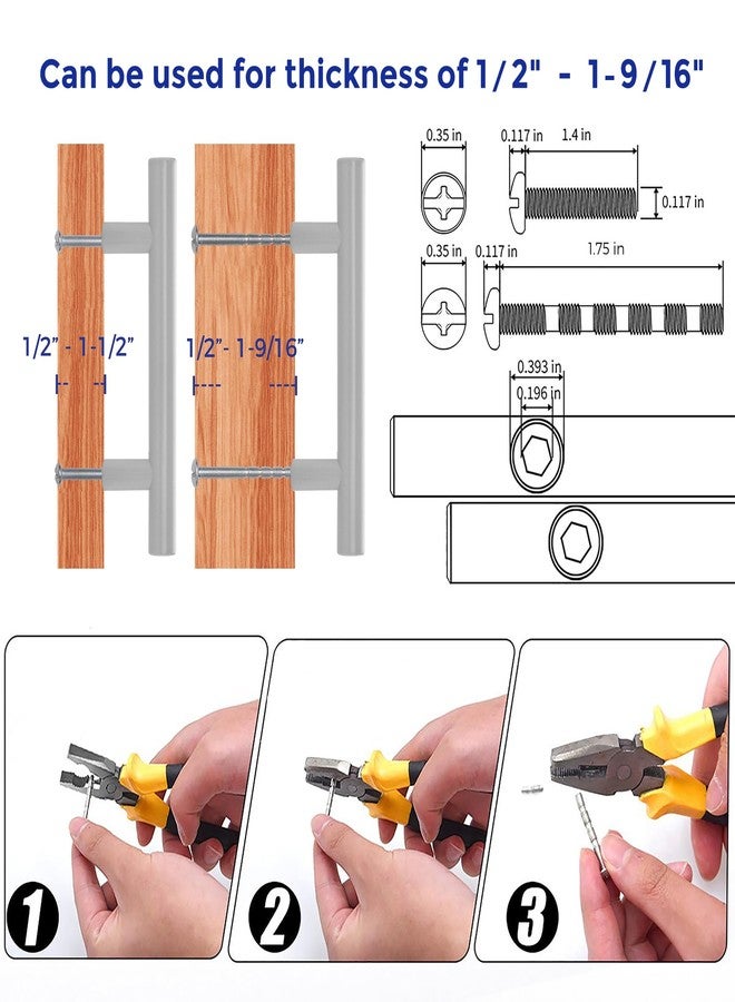 Ravinte 30 Pack | 5 Inch Cabinet Pulls Grey Stainless Steel Kitchen Drawer Pulls Cabinet Handles 5 InchLength, 3 Inch Hole Center - Image 4
