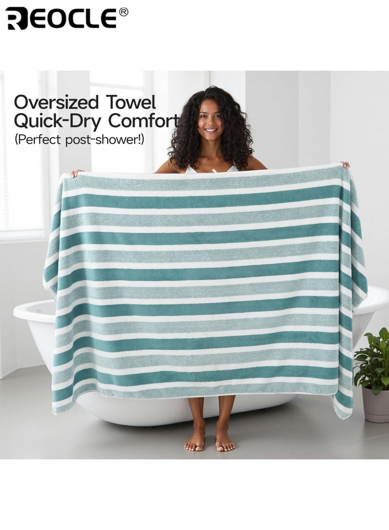 ريوكل طقم منشفة فائقة الامتصاص سريعة الجفاف منشفة استحمام مريحة منشفة حمام منشفة يد قابلة للغسل بالغسالة ناعمة مخمل المرجان مثالية للمنزل الفنادق المنتجعات الصالونات ٢٧.٦ في ٥٥.١ ١٣.٨ في ٢٩.٥ بوصة - Image 4