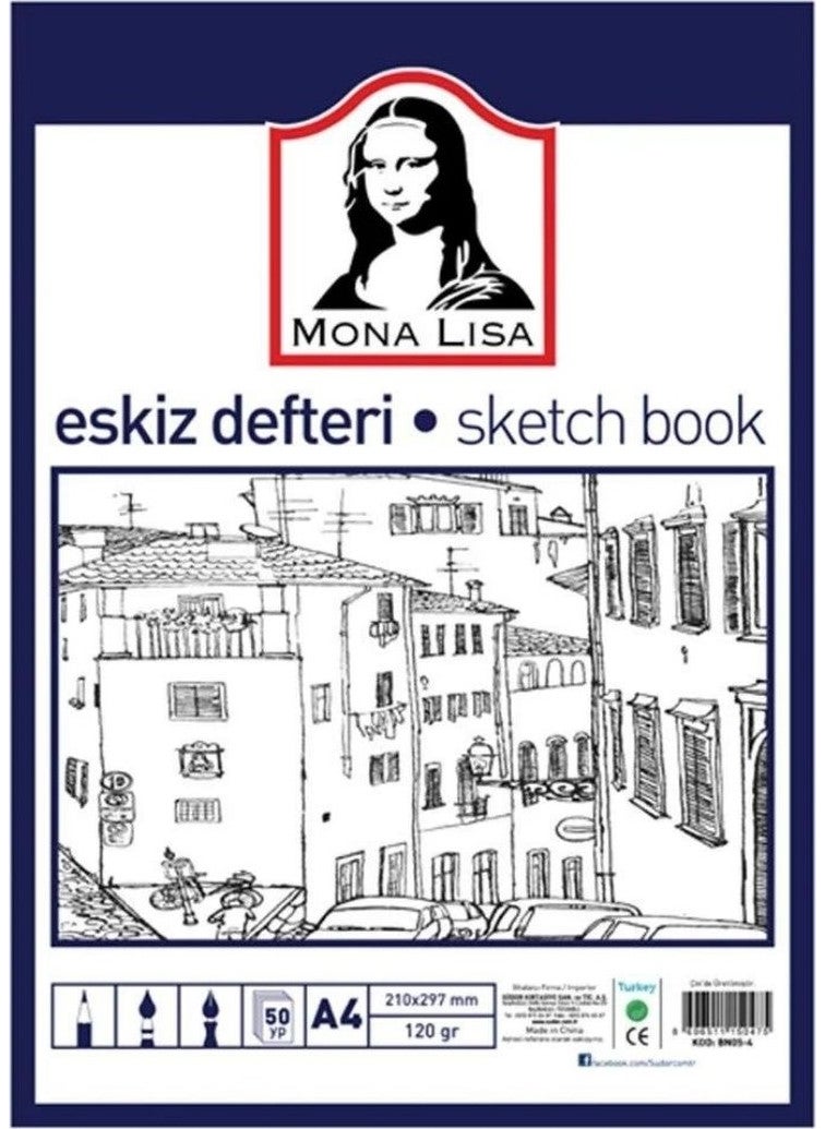 Mona Lisa - Sketchbook Sketch Book A4 120GR 50YP - Image 1