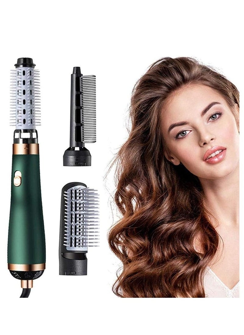 Generic Hair Dryer Brush, 750W Blower Brush 3 in 1 Hair Dryer Brush Portable Hair Dryer Volumizer Hot Air Brush Comb Straightener Curling Iron with 3 Comb Heads  - Image 1