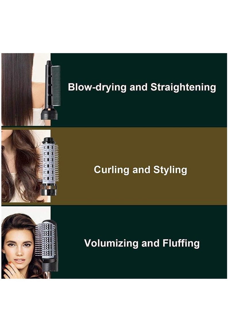 Generic Hair Dryer Brush, 750W Blower Brush 3 in 1 Hair Dryer Brush Portable Hair Dryer Volumizer Hot Air Brush Comb Straightener Curling Iron with 3 Comb Heads  - Image 4