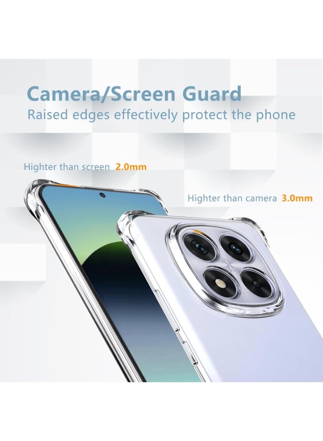 Shockproof case Redmi Note 14 Pro 4G Soft TPU Clear Cover Lightweight Shock Protective Cover with Camera Protection for Redmi Note 14 Pro 4G - Image 5