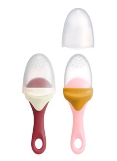 Boon PULP Silicone Baby Feeder - 2 Count - Orange/Pink and White/Mauve - Soft Silicone Vegetable and Fruit Feeders - Teething Baby Essentials - pzsku/Z45D958CF728799E2FD8CZ/45/_/1686567658/84c4ab24-053e-44a7-bbeb-145542bfaef5