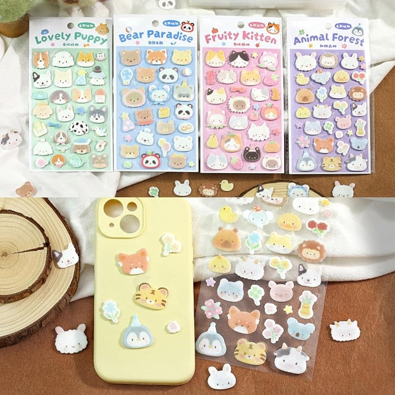 Bear Paradise Puffy Stickers Reusable for Phone Case Notebook Scrapbooks Handcraft - Image 3