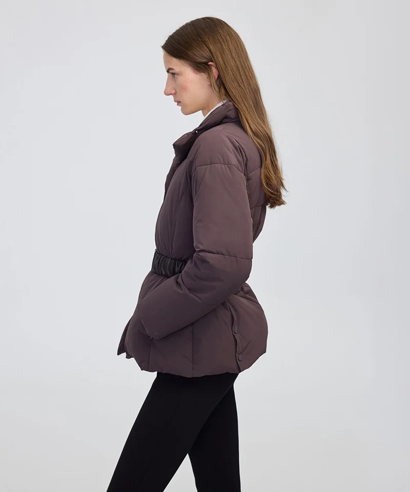 ابيكول Belted High-Collar Puffer Coat