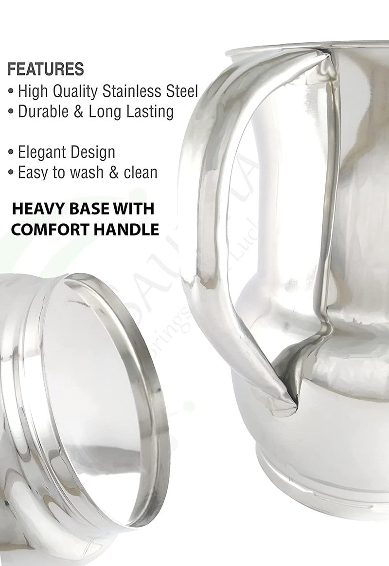 Benstar Stainless Steel Jug for Water Without Lid 2 Liter for Water Storage & Drinking Water Jug/Steel Water Pitcher for Kitchen/Dining Table/Restaurant/Hotel Jug Set of 1 pc .Weight 400gm (Venus) - Image 2
