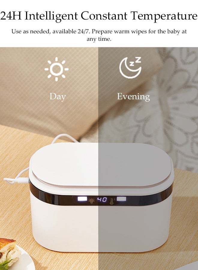DUNISO Baby Wipe Warmer，Baby Wet Wipes Dispenser，Thermostat Baby Wipe Heater，Convenient to Carry，Energy-efficient，for Travel Family Outdoor - Image 5