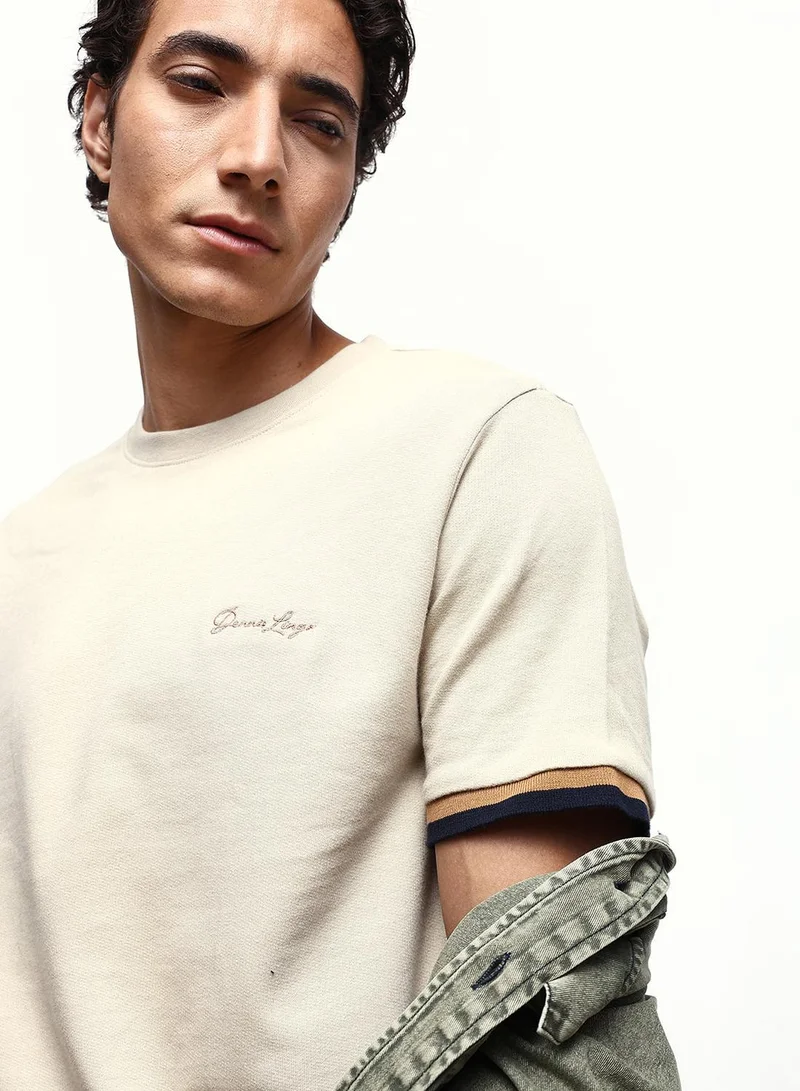 Dennis Lingo Men's Putty 100% Cotton Relaxed T-Shirt