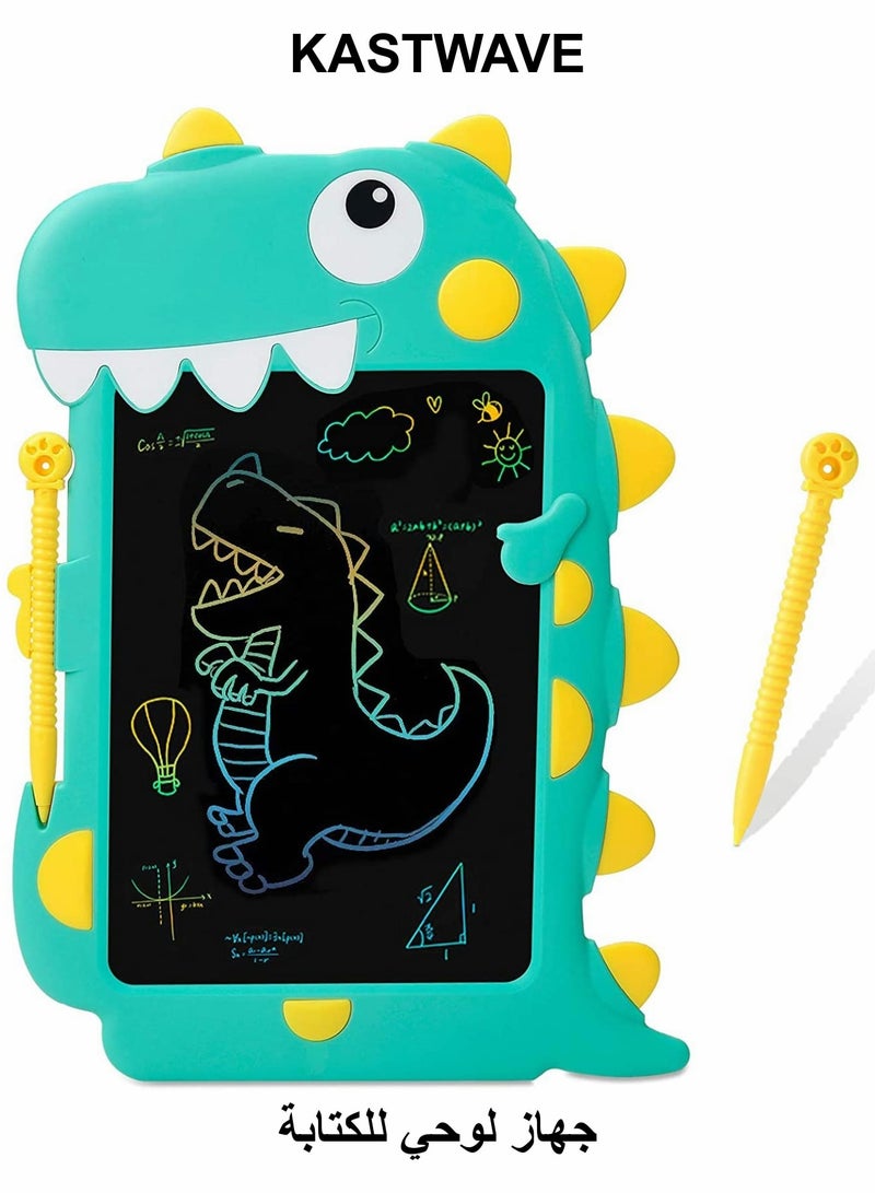 KASTWAVE LCD Writing Tablet for Kids, Portable Electronic Drawing Board, Cute Dinosaur Shape LCD Writing Pad, 8.5 Inch Light with Lock Function Erasable Electronic Doodle Gift for Boy Girl - Image 1