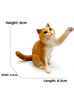 Children's Simulation Cat Model Cloth Doll Cat Lazy Orange Cat Leg Lifting Cat Sleeping Posture Flower Cat Siamese Cat Pet Cat Ornaments-Color:3153 British Short-haired Cat (102g)
