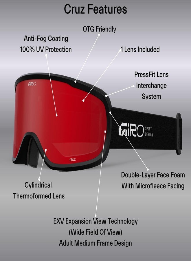 Giro Cruz Snow Goggle Black Stacked - Clear - Image 3