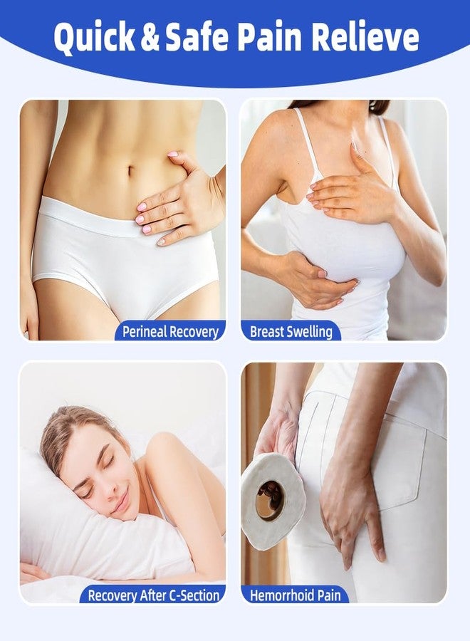 Conbella Perineal Ice Packs for Postpartum Recovery, Reusable Hot & Cold Postpartum Ice Packs, 2 Gel Ice Packs & 3 Washable Soft Covers for Hemorrhoid & C-Section Relief, New Mom Gift(Blue - Image 3