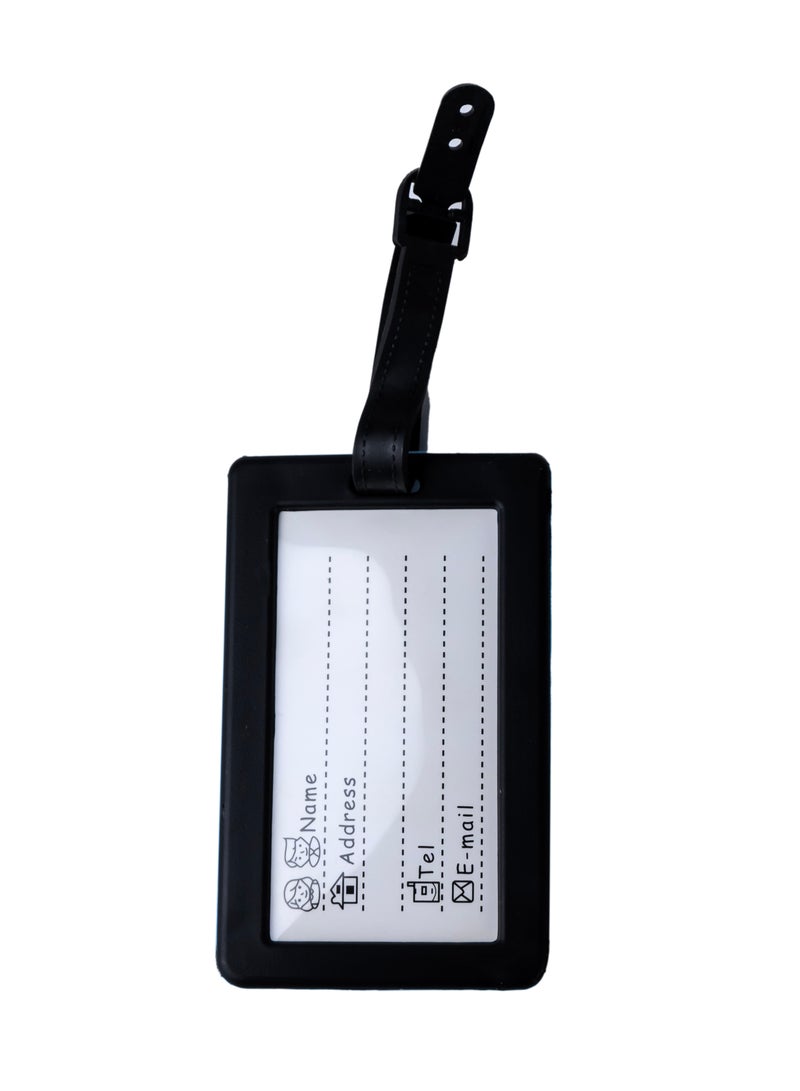 Cuisine Art Luggage Tag with Name ID Card, Personalized Identifier ID Labels, Flexible PVC Travel Tags, Secure Travel Luggage Labels for Baggage, Suitcase Tag  – "Not Your Bag" Text, Light Blue 3-Piece Set - Image 4