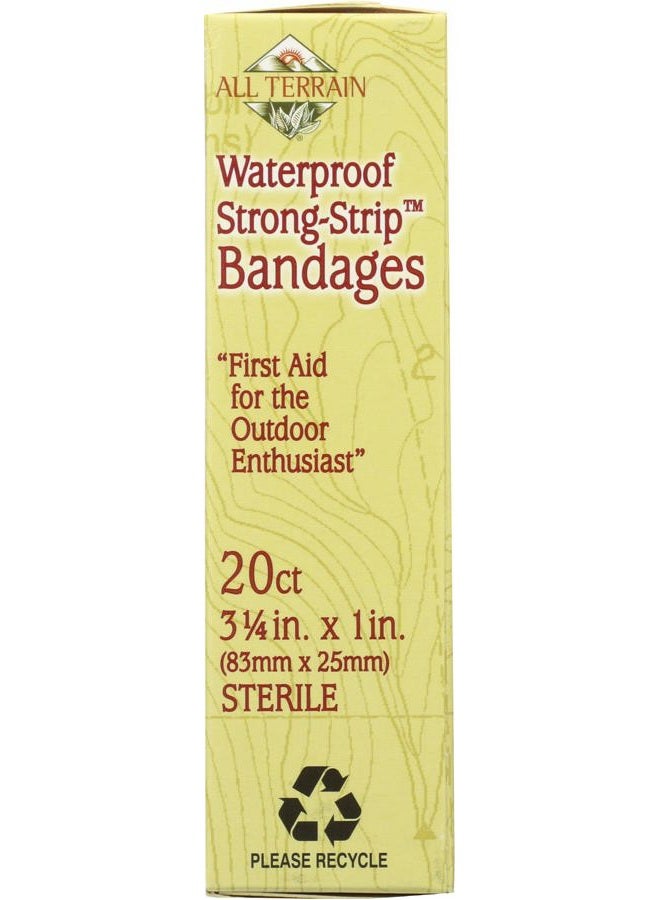 All Terrain Waterproof Strong Strip Bandages, 100% Sterile, Adhesive, Latex-Free, Non-Stick Pads, 1.0 x 3.25-Inch, 20 Ct - Image 4