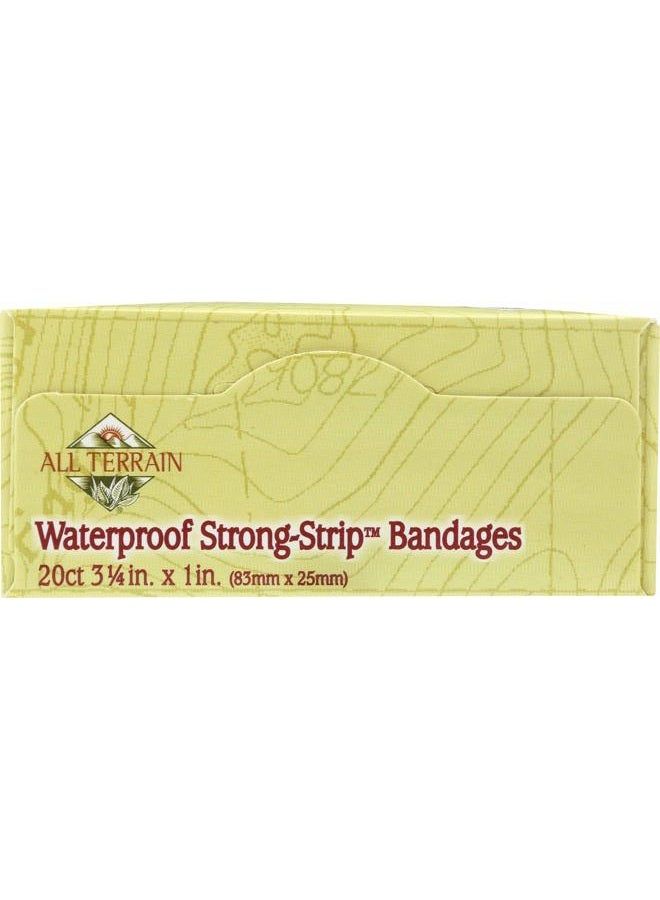 All Terrain Waterproof Strong Strip Bandages, 100% Sterile, Adhesive, Latex-Free, Non-Stick Pads, 1.0 x 3.25-Inch, 20 Ct - Image 5