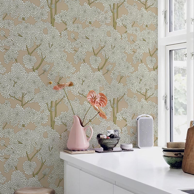 JiffDiff Tree Wallpaper Peel and Stick Jungle Wall Paper Forest Mural Stick on Wallpaper Modern Waterproof Self Adhesive Contact Paper (17.3" x 120" Brown) - Image 2