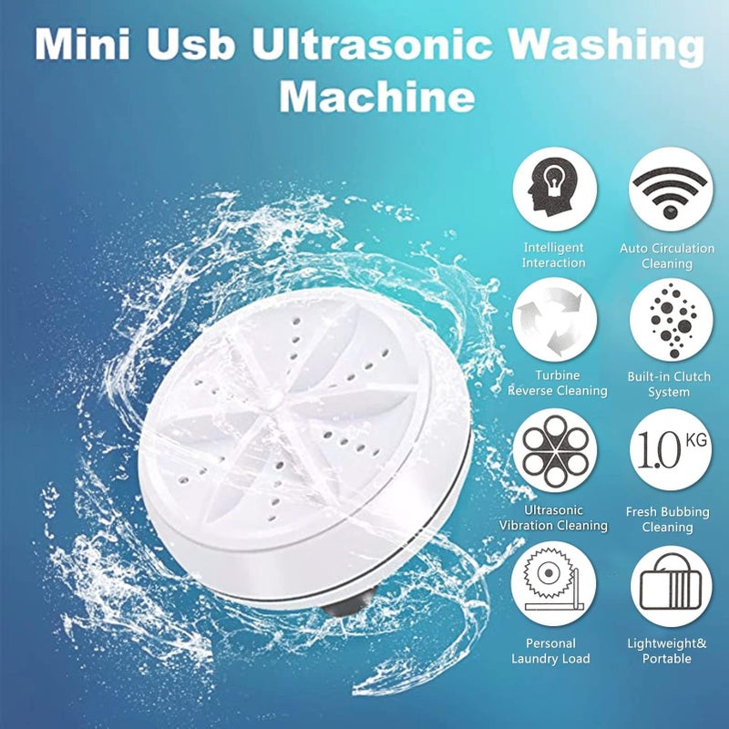 Spaceshoop Katakeet Store Portable Mini Washing Machine Ultrasonic Disinfection Turbo Purification - Portable Mini Turbo Washing Machine by Katakeet Shop- - Image 2