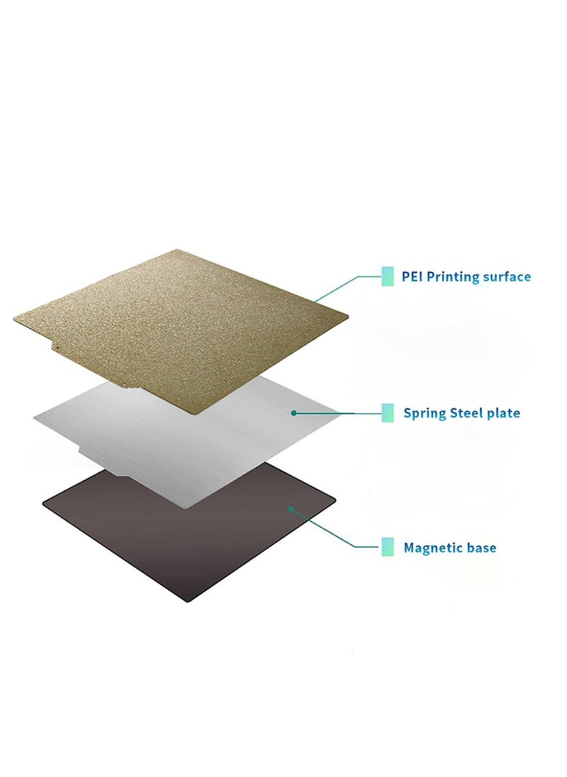 SYOSI - 3D Printing Magnetic Build Plate Dual Sided Textured Flex Printing Bed 235x235mm with PEI Surface Printing Hotbed Parts for Aquila Ender 3 for Pro for V2 for S1 for Ender 5 - Image 1