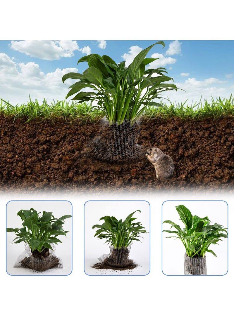 Generic 4 Pcs Root Guard Gopher Proof Wire Basket Mole and Vole Mesh Wire Baskets Underground Stainless Steel Wire, for Garden Pots Underground Pests Repellent Plants Root Protection  - Image 4