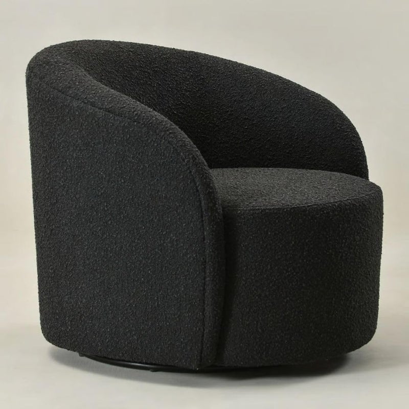 Comfynest BouclÃ© Swivel Barrel Chair - Image 4