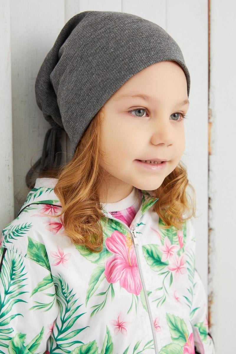 Babygiz Girl's Smoked String Hat Beanie Neck Collar Set Cotton Camisole  - Image 2