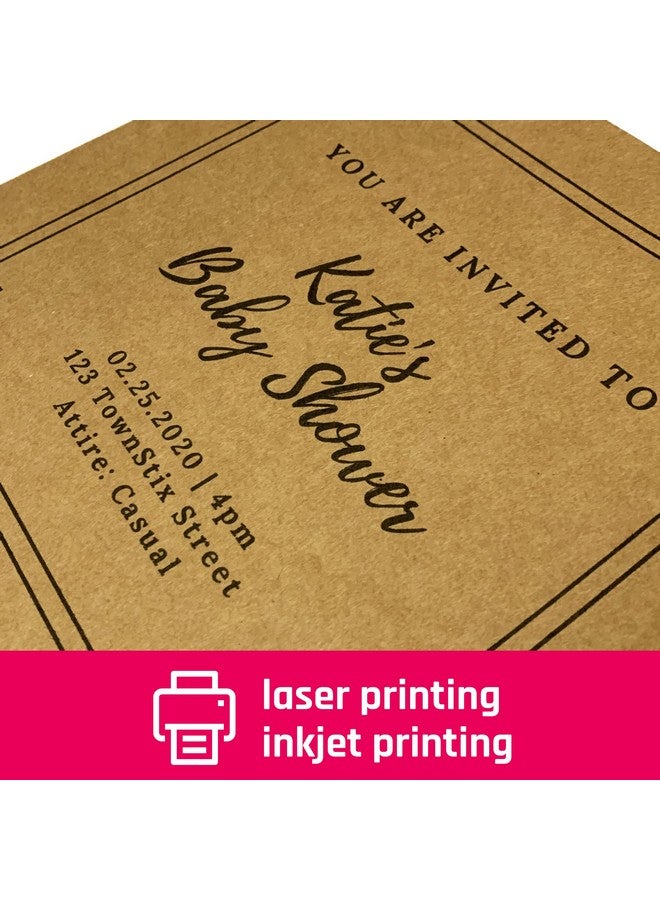 TownStix 50 Sheets Brown Kraft Cardstock 200 Gsm (75 Lb. Cover) 8.5 X 11 Inches - Image 5