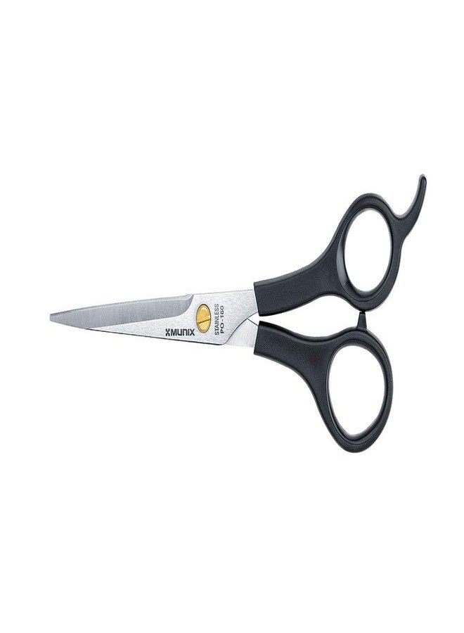 Munix PO-160 162 mm / 6.3" Salon Scissors | Ultra Sharp & Ice Tempered Blades| Shock Proof Light-Weight Body | Ideal for Spa & Salon | Black, Pack of 1 - Color May Vary - Image 2