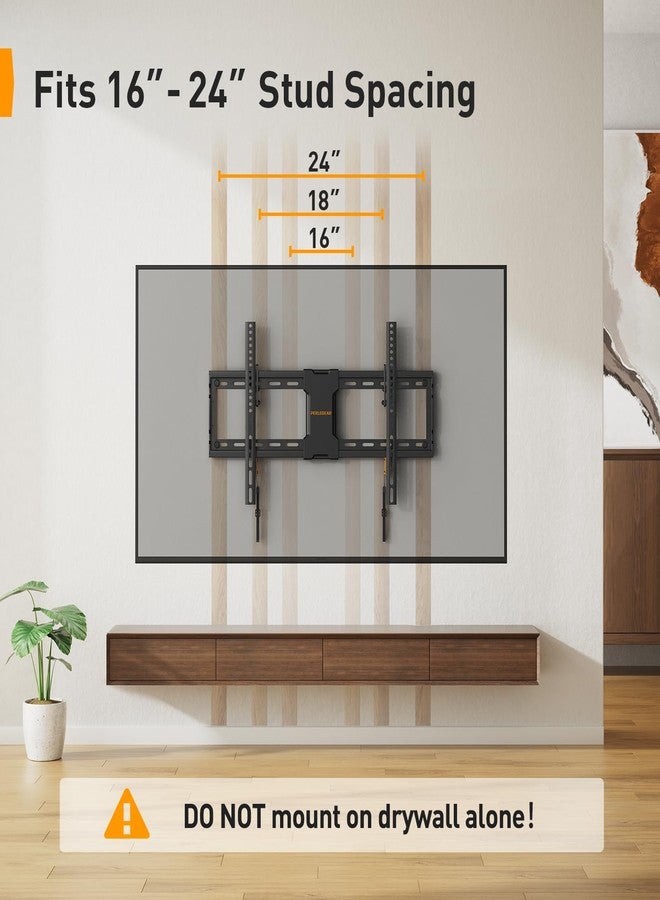 Perlegear UL-Listed Tilting TV Wall Mount for Most 37-82 inch TVs up to 132 lbs, Low Profile Tilt TV Mount Wall Bracket for Flat or Curved TVs, Fits 24”/18”/16” Studs, Max VESA 600x400mm, PGLT2 - Image 2