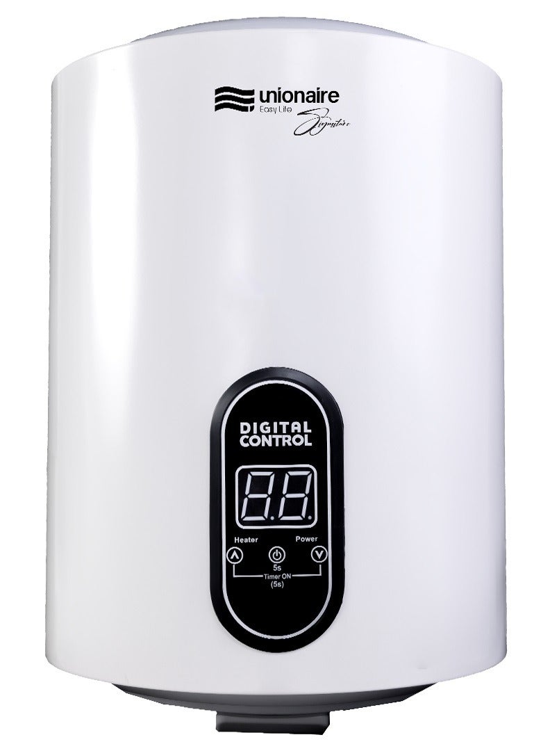 يونيون إير سخان مياه كهرباء يونيون اير سيجنتشر ديجيتال،كنترول 50 لتر، ابيض – EWH50C310VPR3 - Image 1