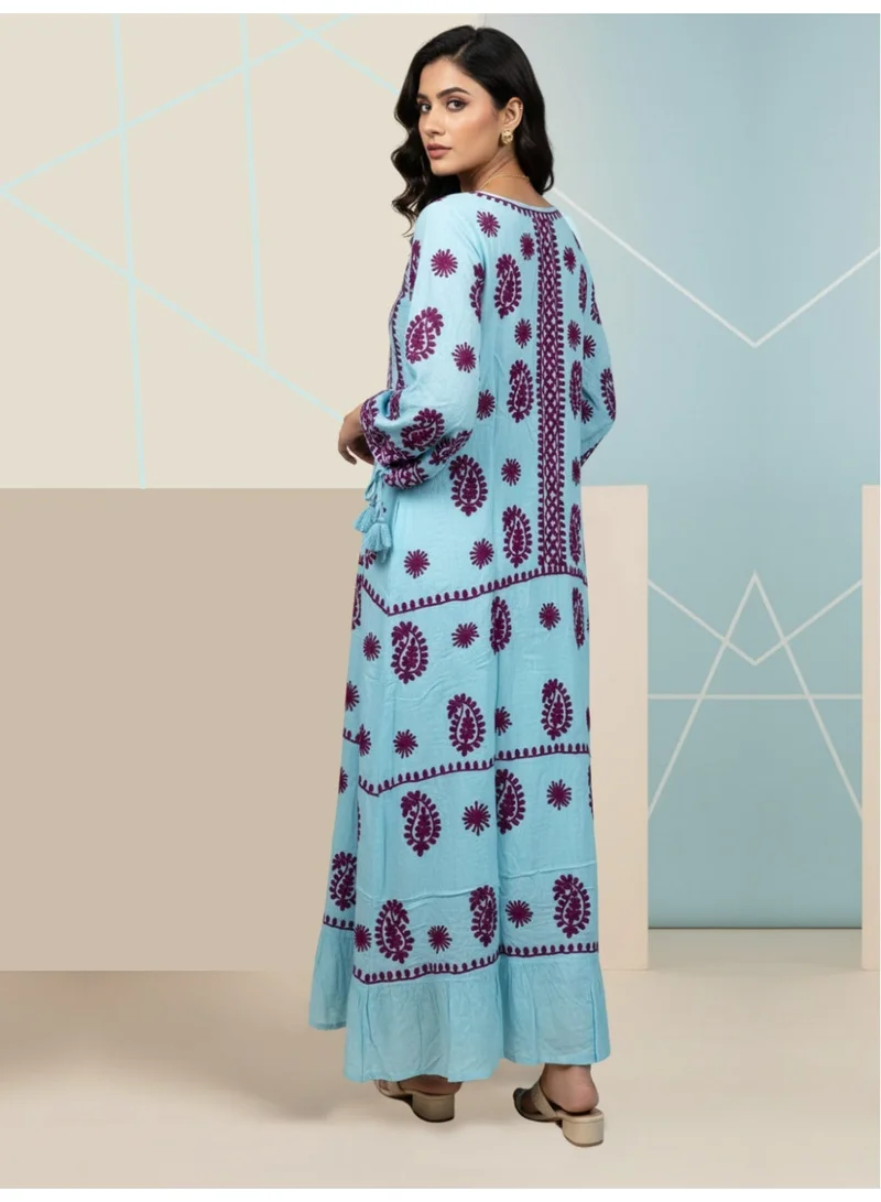 Alaya Hand Embroidered Chikankari Rayon Jalabiya-AL4048