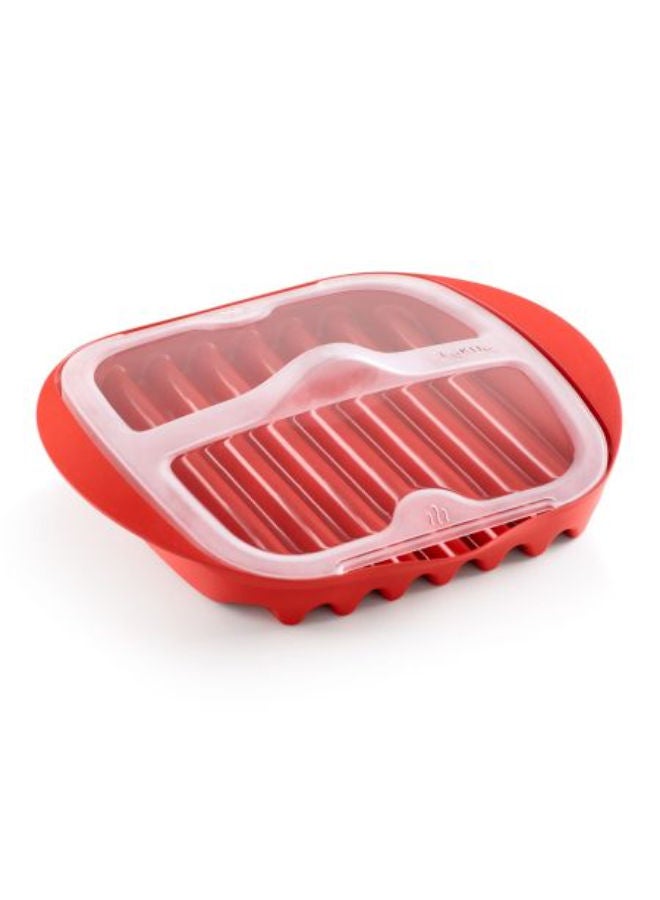 Lekue Microwave Bacon Cooker -Red - Image 1