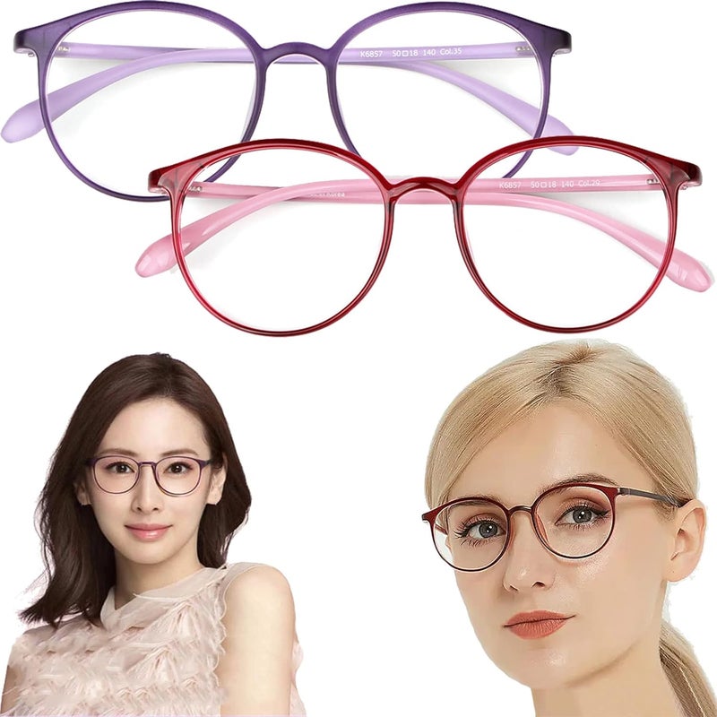 klarako Anti-Blue Light Anti-Fatigue Youthful Eyeglass, Anti Blue Light Anti Fatigue Youthful Eyeglass (Purple+Red,100) - Image 1