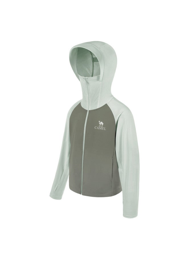 camel Children's Sun Protection Clothing 【original Yarn Sun Protection】 Little Sun Protection Shirt, Moisture-wicking And Quick-drying, For Boys And Girls, Medium To Large Children's Wear - Image 2