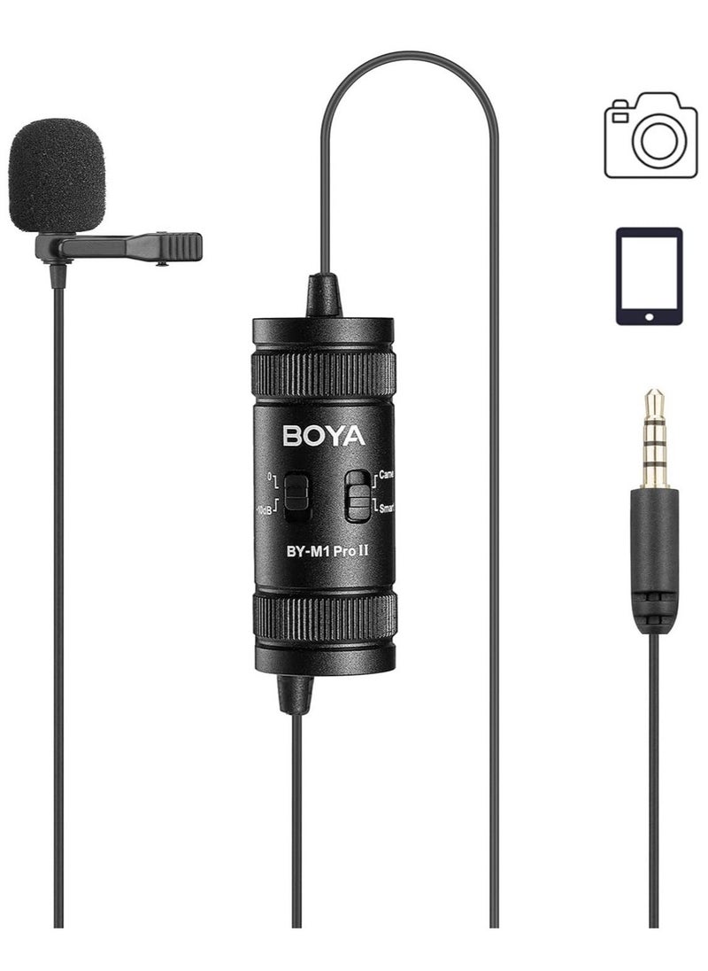 BOYA BOYA by-M1 Pro II Lavalier Microphone Noise Cancelling Omnidirectional Mic with Monitoring Port for YouTube Tiktok Interview Broadcast Content Creation - Image 1