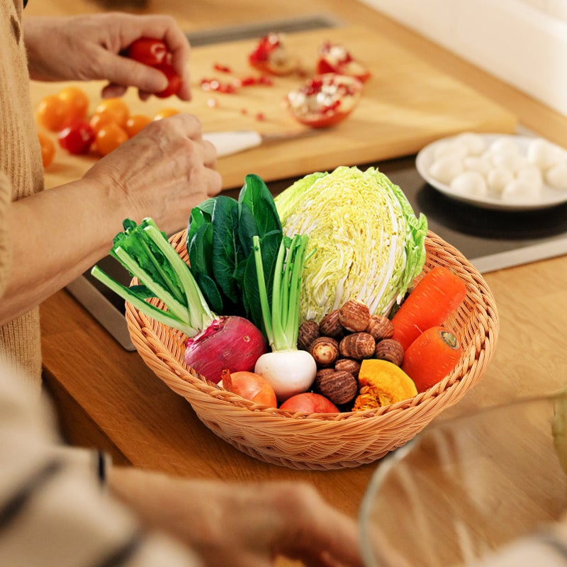 Household Woven Basket Tabletop Fruit Basket Sundries Storage Basket Woven Basket - Image 2