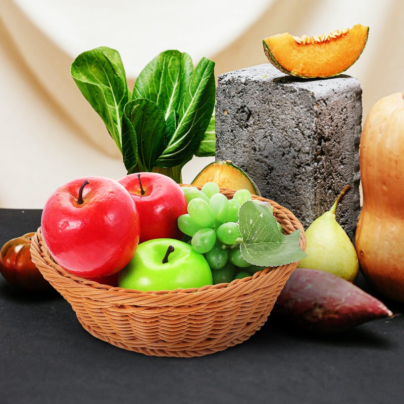 Household Woven Basket Tabletop Fruit Basket Sundries Storage Basket Woven Basket - Image 1