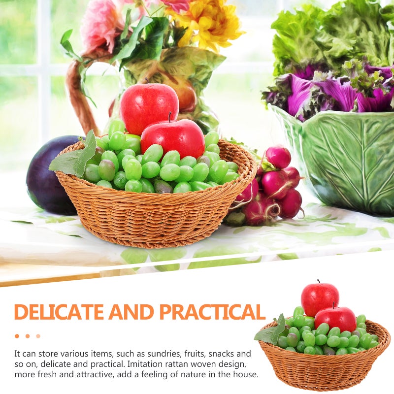 Household Woven Basket Tabletop Fruit Basket Sundries Storage Basket Woven Basket - Image 5
