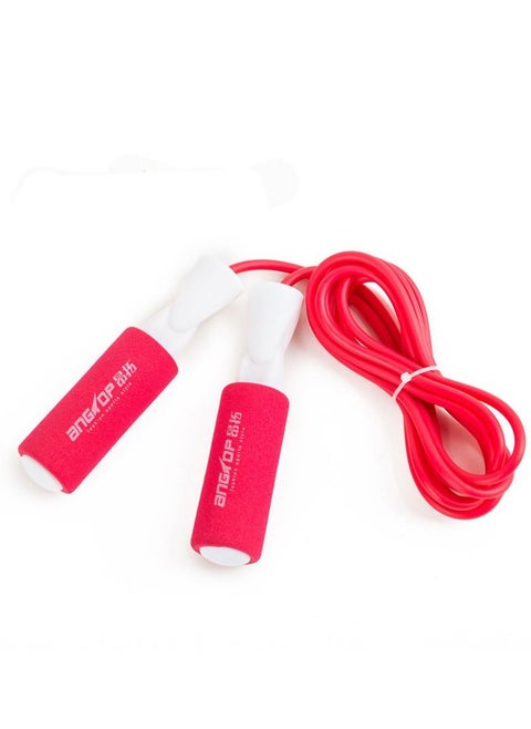 AT0620 Adjustable Jump Rope With Bearing Foam Handles - Red/White
