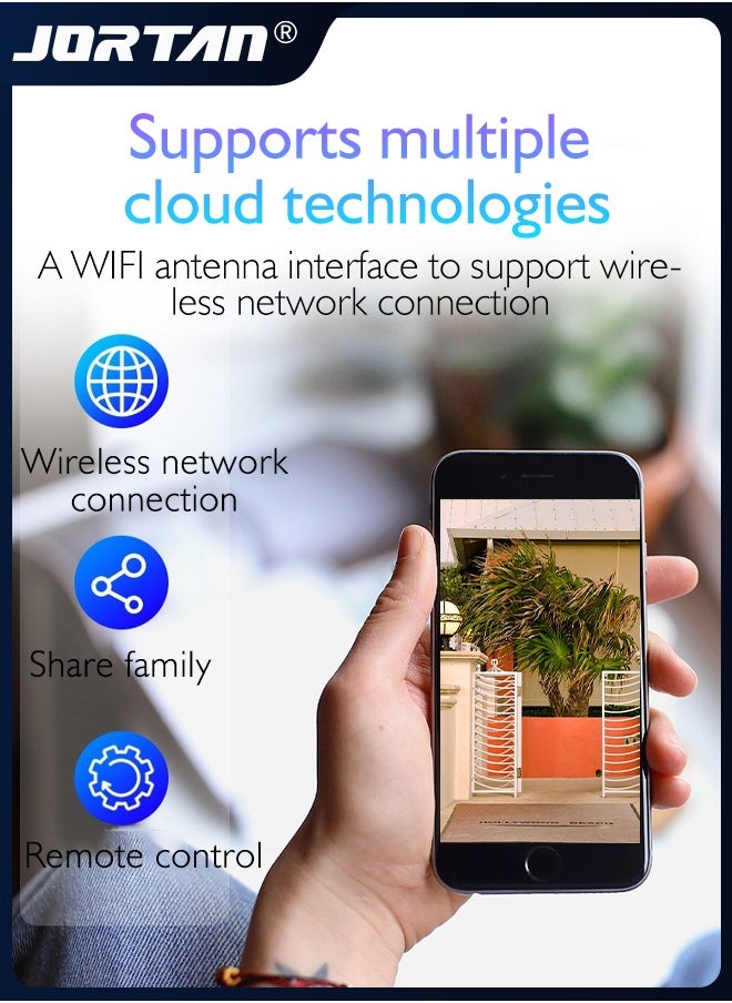 جورتان 4MP 12V في الهواء الطلق واي فاي PTZ كاميرا لاسلكية / سلك كاميرا IP نظام أمن الوطن مع عرض 360 درجة والكشف عن البشر والرؤية الليلية واتجاهين الصوت والحماية من الصواعق وواجهة إيثرنت RJ45  - Image 5