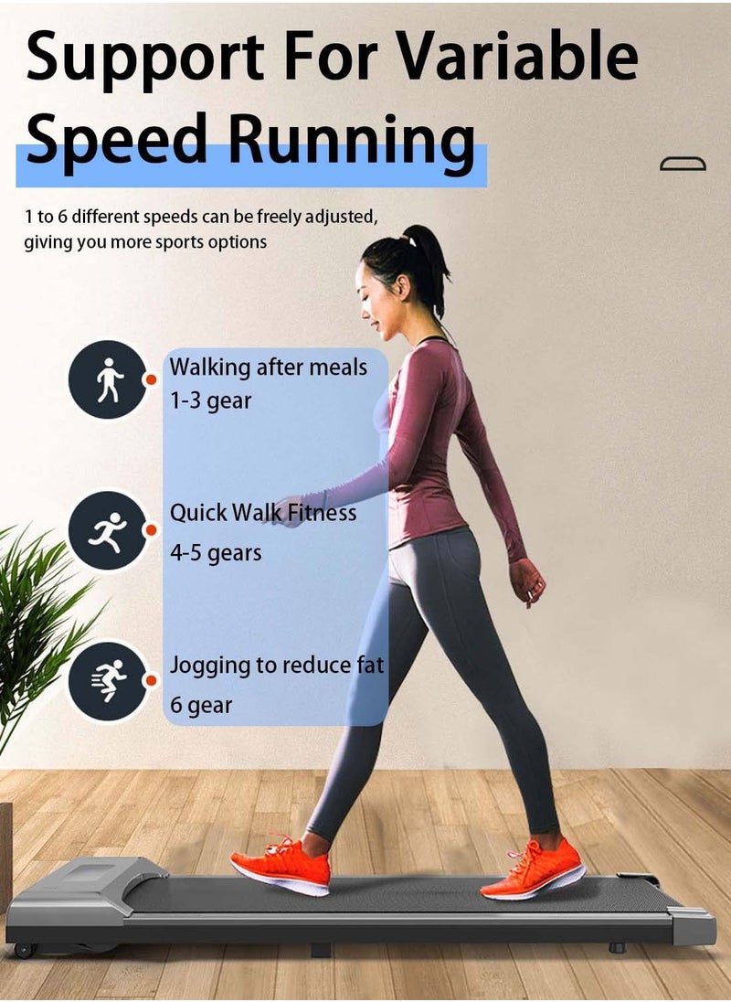 Viden - Home Electric Treadmill Walking Machine Remote Control Speed Maximum Speed 8KM/ h Maximum Load 100KG Without Installation Stored Under The Sofa or Bed Bluetooth Suitable For Office And Home Use - Image 1