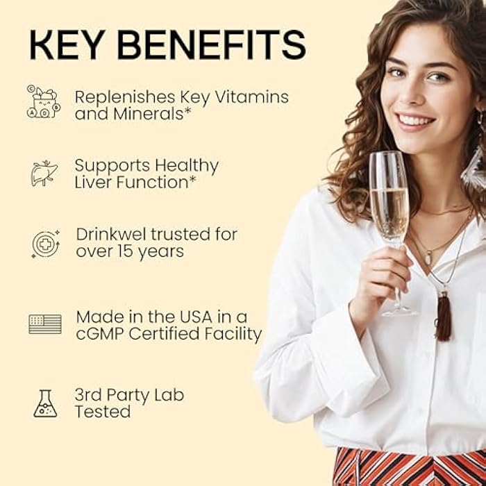 drinkwel for Better Mornings - Premium Multivitamin Supplement - Liver Support & Immune Support- Milk Thistle, Vitamin C, Zinc, Magnesium - 90 Count - Single Bottle - Image 5