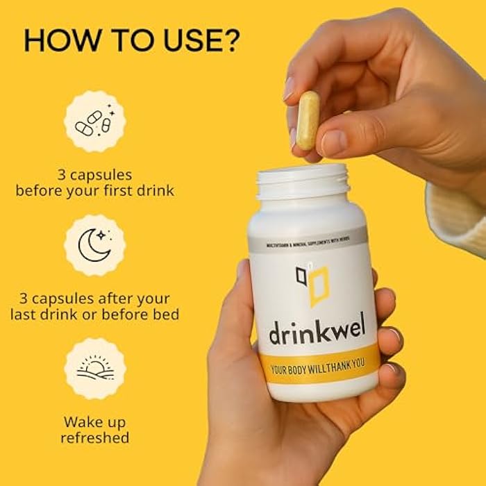 drinkwel for Better Mornings - Premium Multivitamin Supplement - Liver Support & Immune Support- Milk Thistle, Vitamin C, Zinc, Magnesium - 90 Count - Single Bottle - Image 3