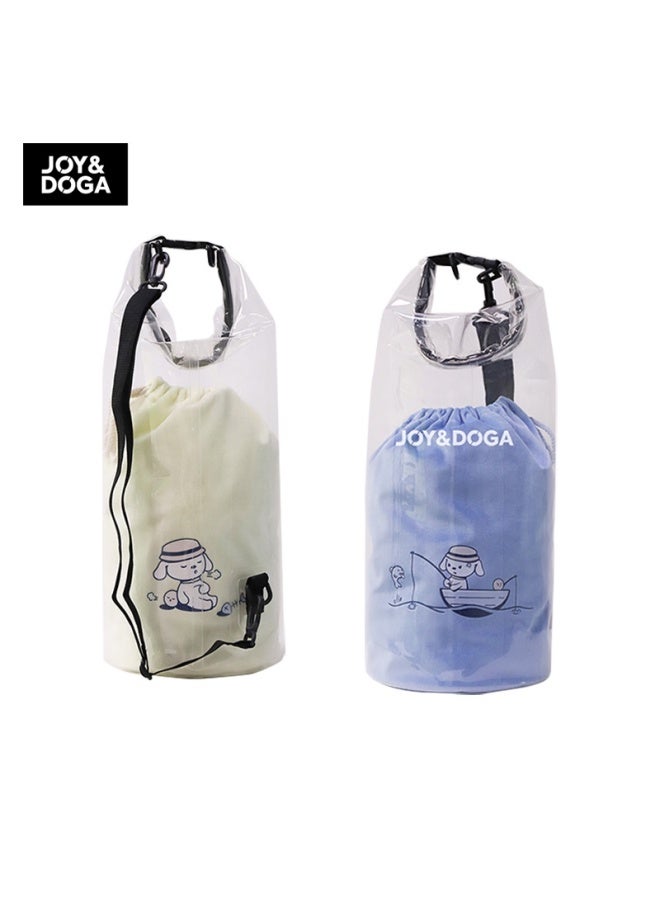 Joy&doga Transparent Waterproof Storage Bag For Swimming, Diving, Beach, Fitness, Outdoor Backpack (blue) - Image 2