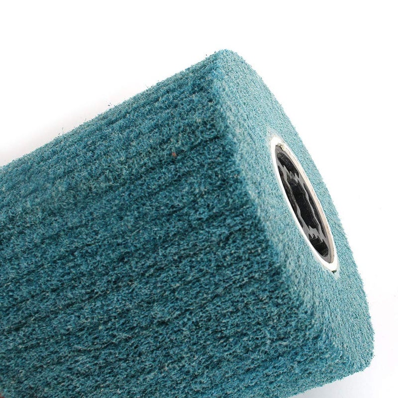 Baisiky 120x100x19mm Non-Woven Abrasive Wire Drawing Polishing Burnishing Wheel Flap Brush for Surface Treatment Stainless Steel, Aluminum, Copper, and More - 320 Grit - Image 3