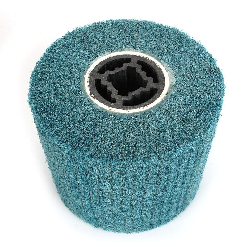 Baisiky 120x100x19mm Non-Woven Abrasive Wire Drawing Polishing Burnishing Wheel Flap Brush for Surface Treatment Stainless Steel, Aluminum, Copper, and More - 320 Grit - Image 4