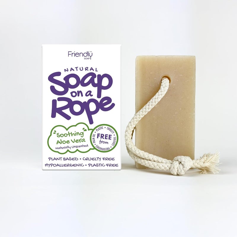 Friendly Soap Natural Soap On A Rope Soothing Aloe Vera 125g